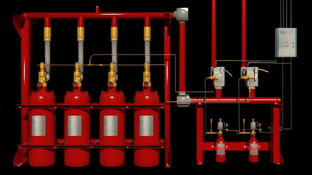 Piped Network FM200 Fire Suppression System feature