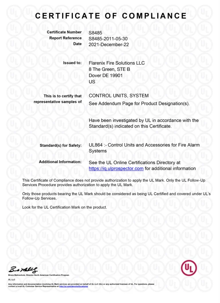 Gas Fire Suppression Controller - UL Listed
